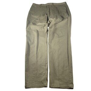 Perk Mens Feel Good Slim Fit Stretch Chino Pants Size 36x34 Green Casual Preppy